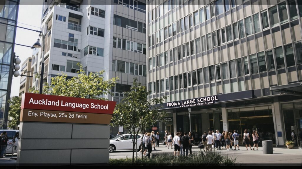 Diverse students learning at a language school in Auckland