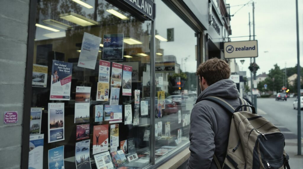 Student consulting with a New Zealand study abroad agency