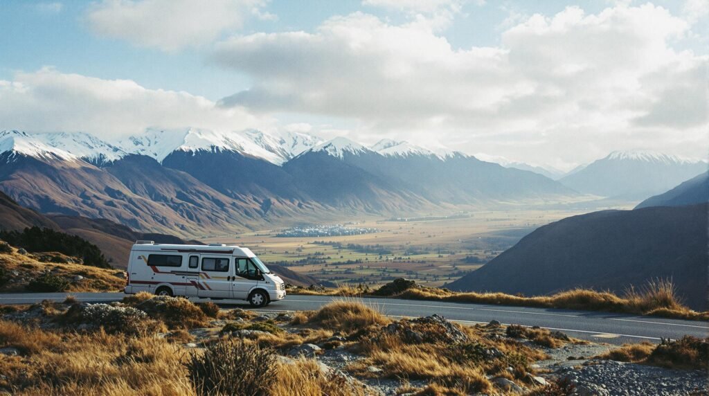 Traveling through the scenic South Island of New Zealand