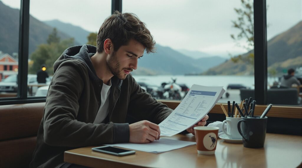 Tax documents and IRD number application form in New Zealand