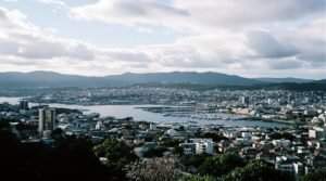 Iconic view of Wellington, the capital city of New Zealand
