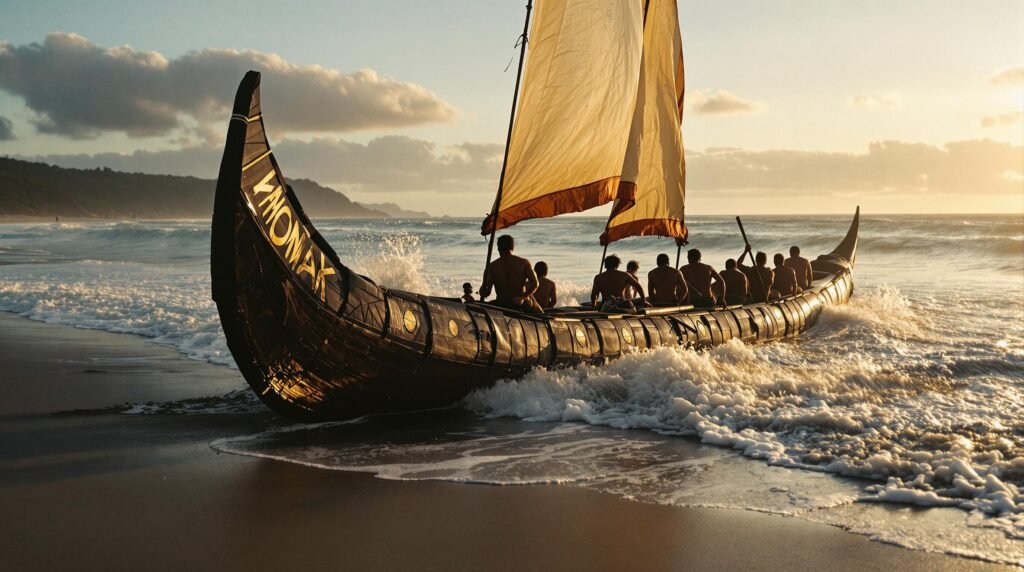 Historic buildings and traditional Maori sites in New Zealand