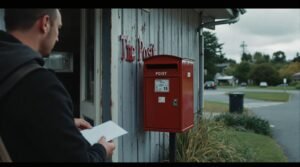 Post box and post office exterior in New Zealand