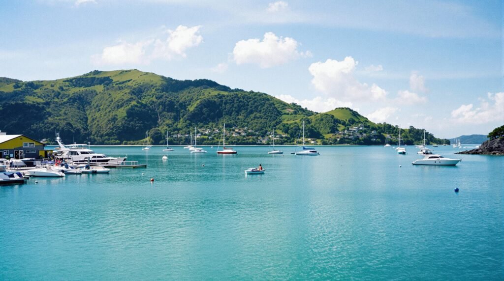 Beautiful islands and coastline of the Bay of Islands, New Zealand